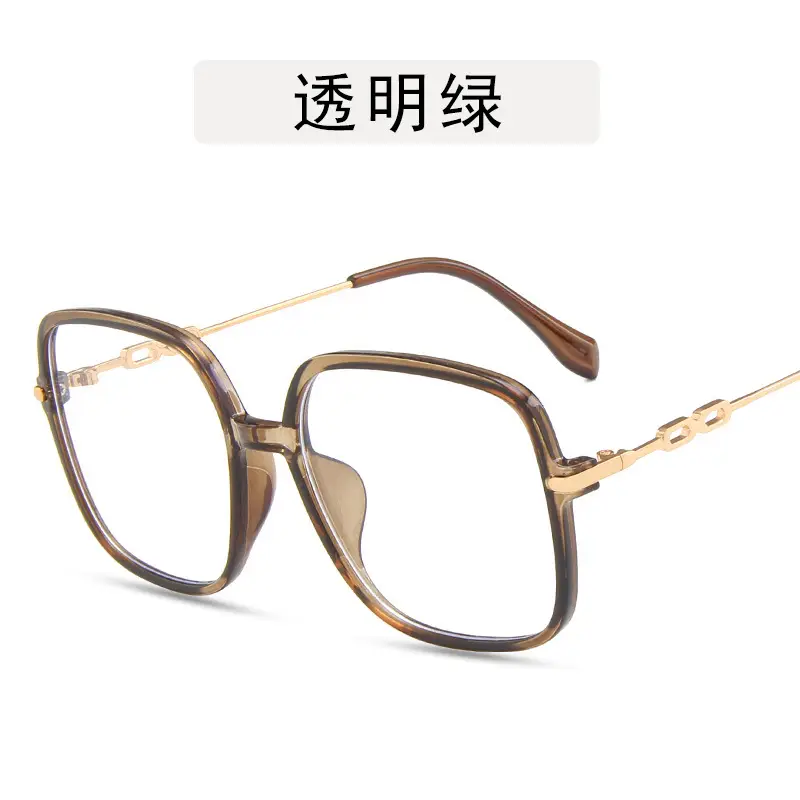 Korean Style Brown Large Frame TR90 Glasses - Image 4