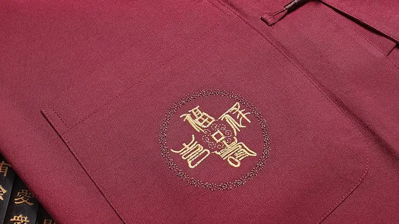 Men's Maroon Tang Suit with Embroidered Coat — feature 29