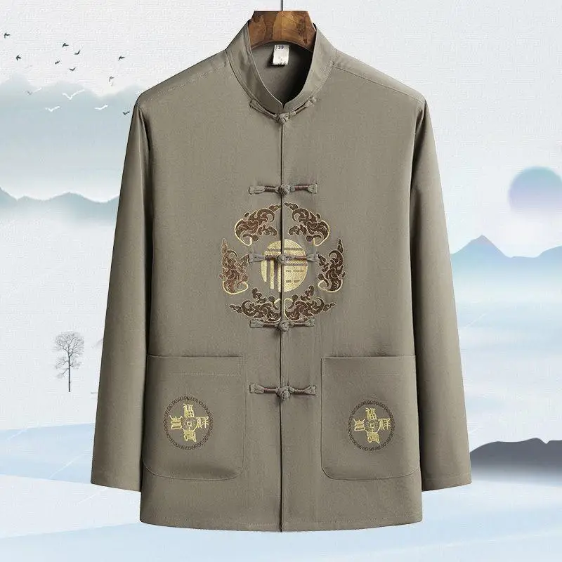 Men's Maroon Tang Suit with Embroidered Coat - Image 10