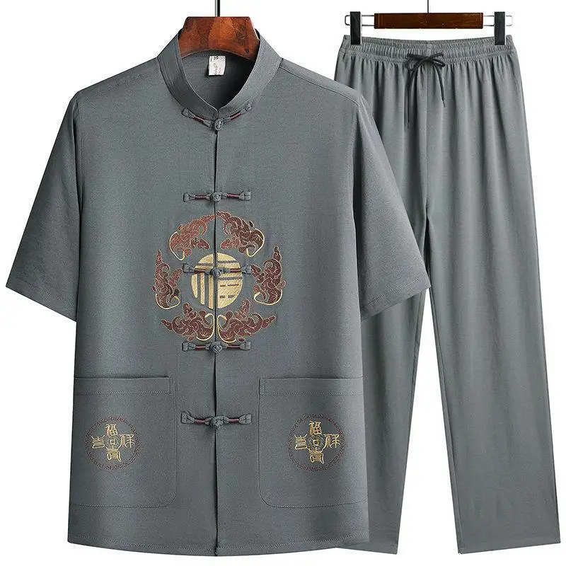 Men's Maroon Tang Suit with Embroidered Coat - Image 13