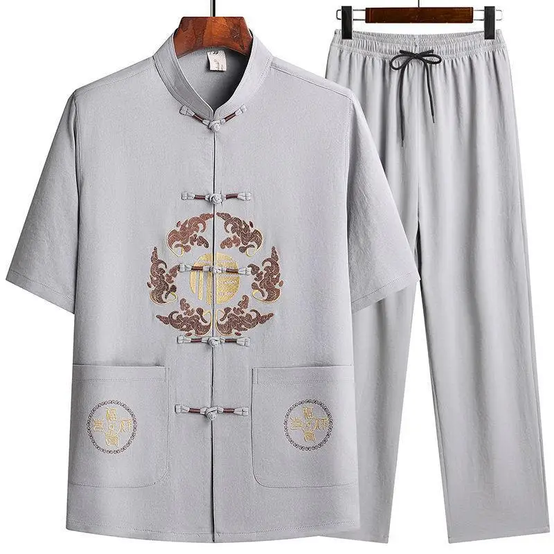 Men's Maroon Tang Suit with Embroidered Coat - Image 14