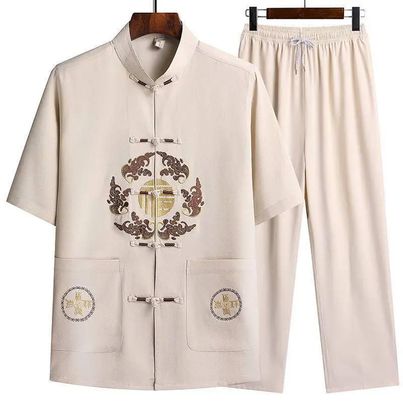 Men's Maroon Tang Suit with Embroidered Coat - Image 17