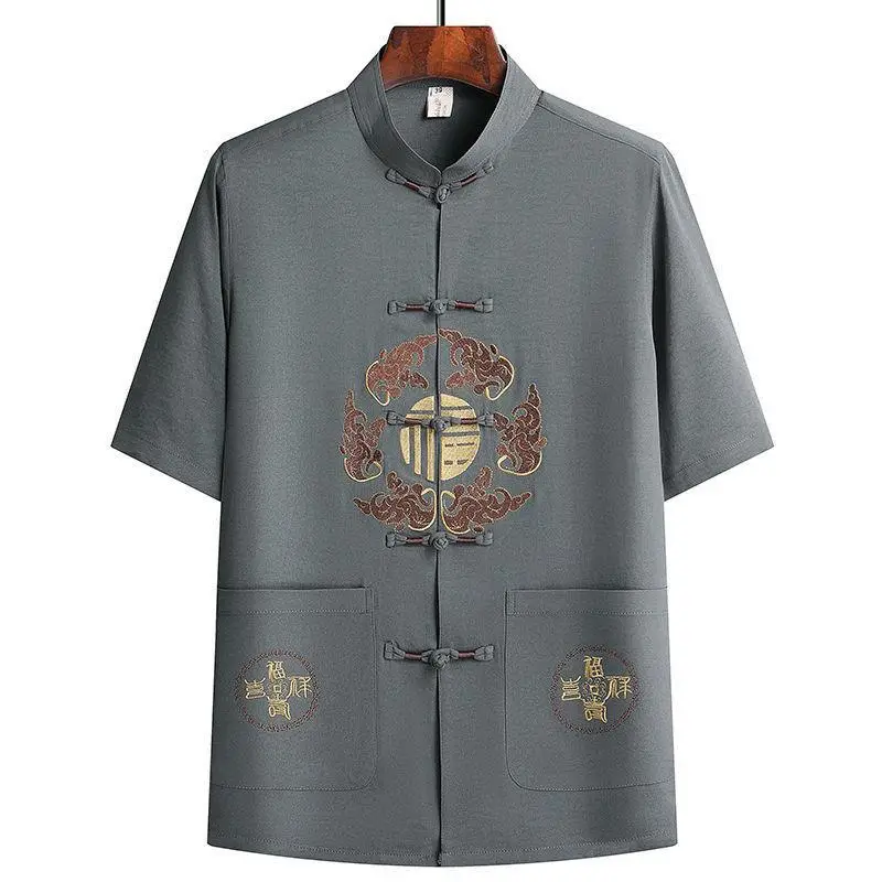 Men's Maroon Tang Suit with Embroidered Coat - Image 19