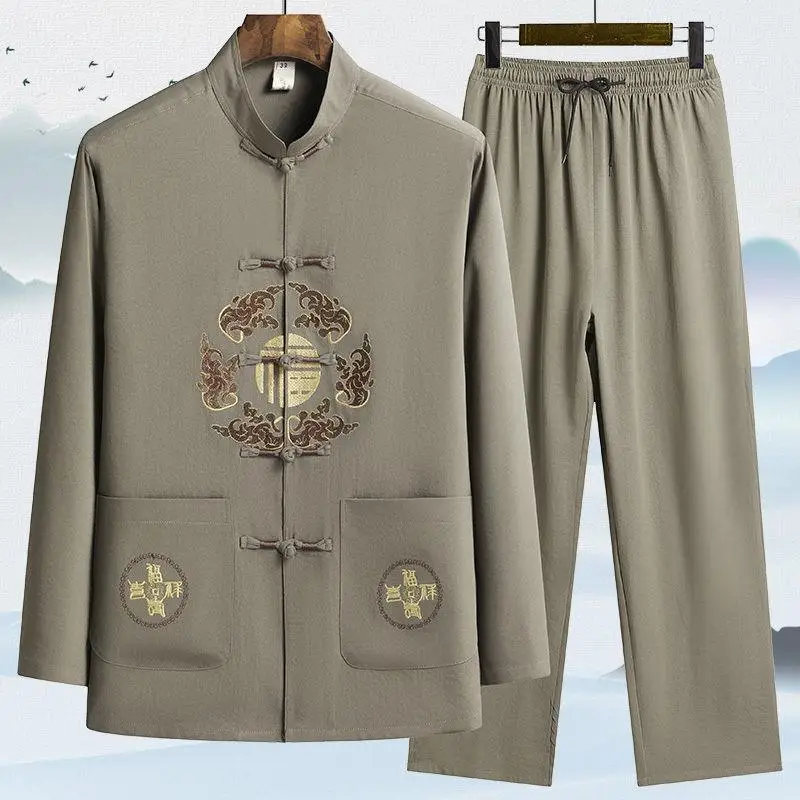 Men's Maroon Tang Suit with Embroidered Coat - Image 4