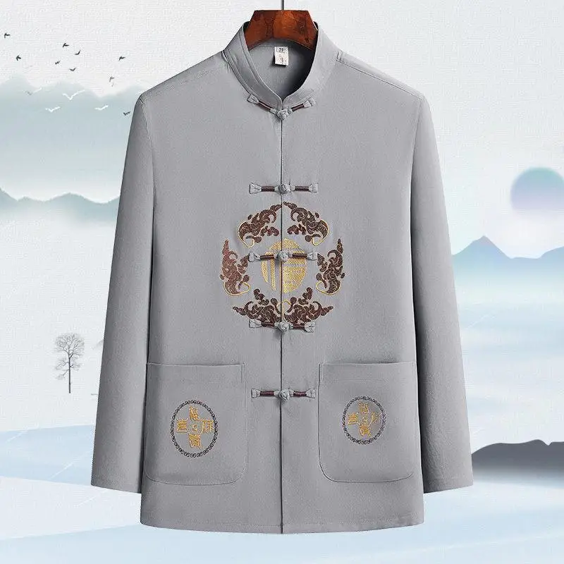 Men's Maroon Tang Suit with Embroidered Coat - Image 8