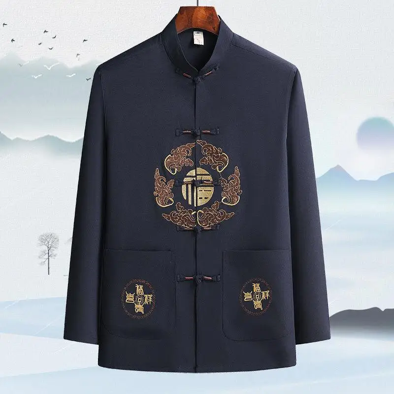 Men's Maroon Tang Suit with Embroidered Coat - Image 9