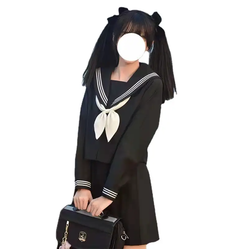 Black Japanese School Uniform Women's Suit - Image 9
