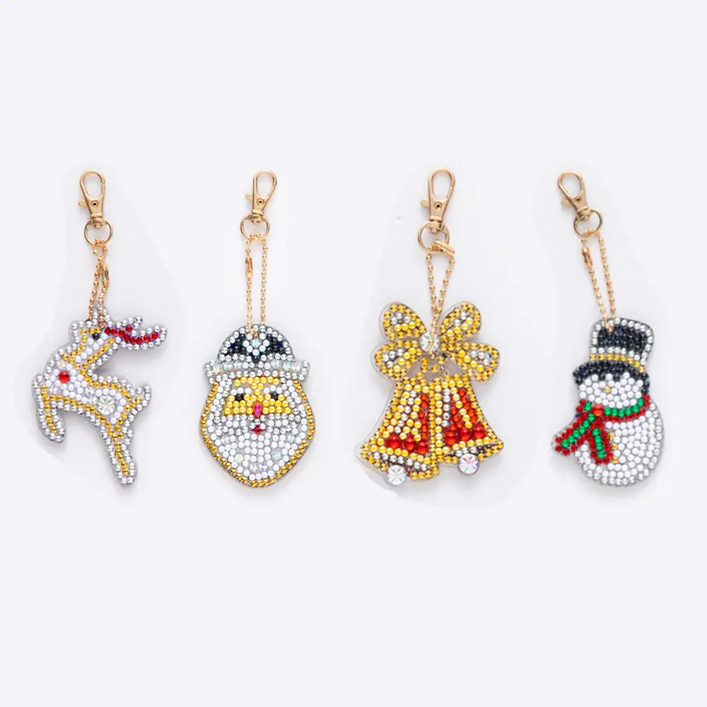 Diamond Embroidered Animal Keychain Set for Girls - Image 11