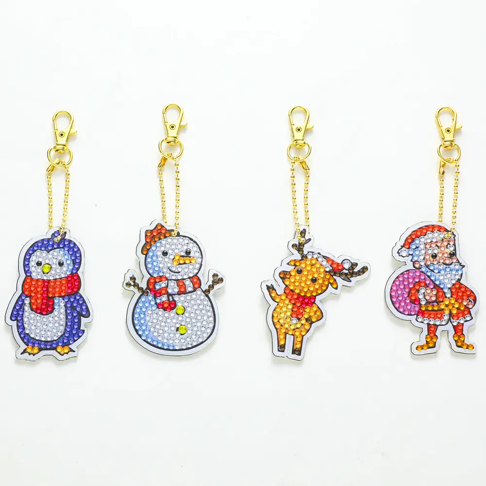 Diamond Embroidered Animal Keychain Set for Girls - Image 13