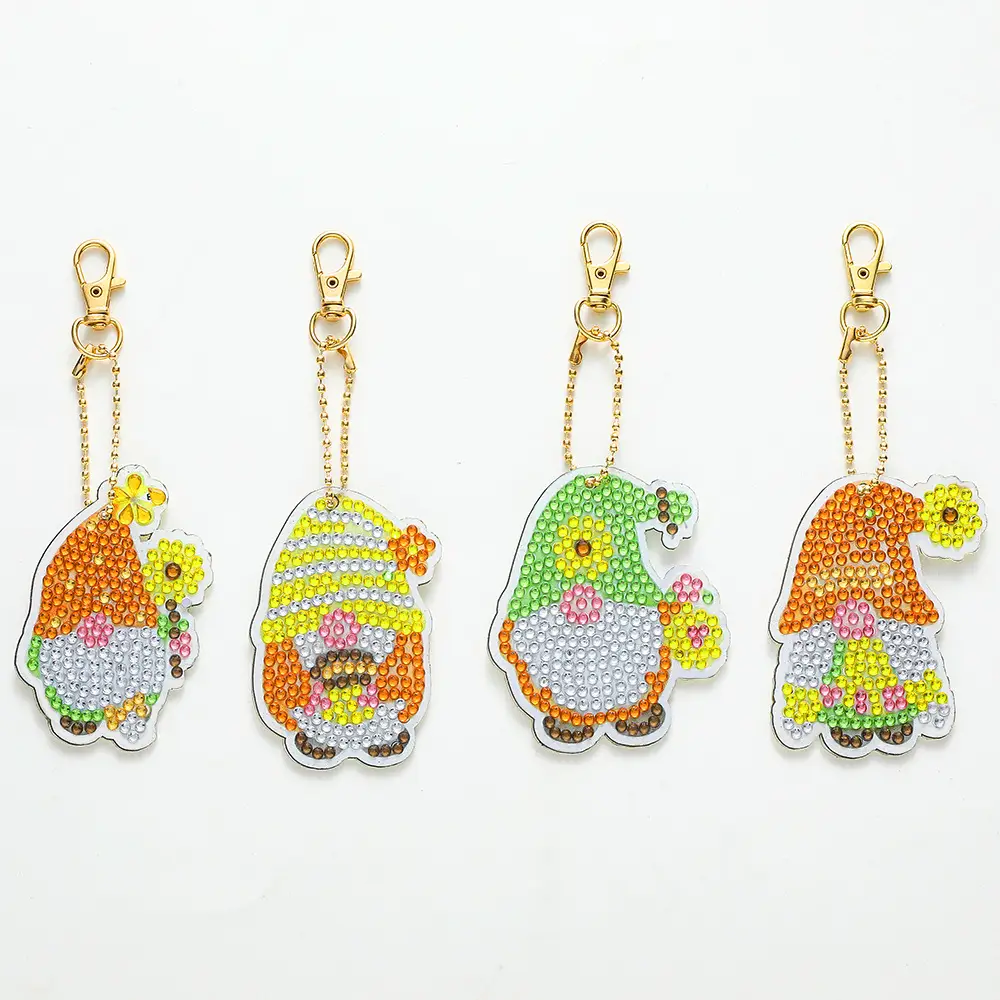 Diamond Embroidered Animal Keychain Set for Girls - Image 17