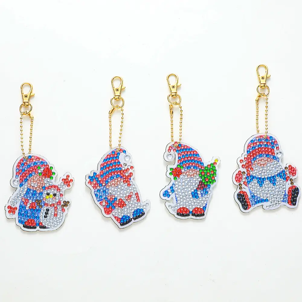 Diamond Embroidered Animal Keychain Set for Girls - Image 18