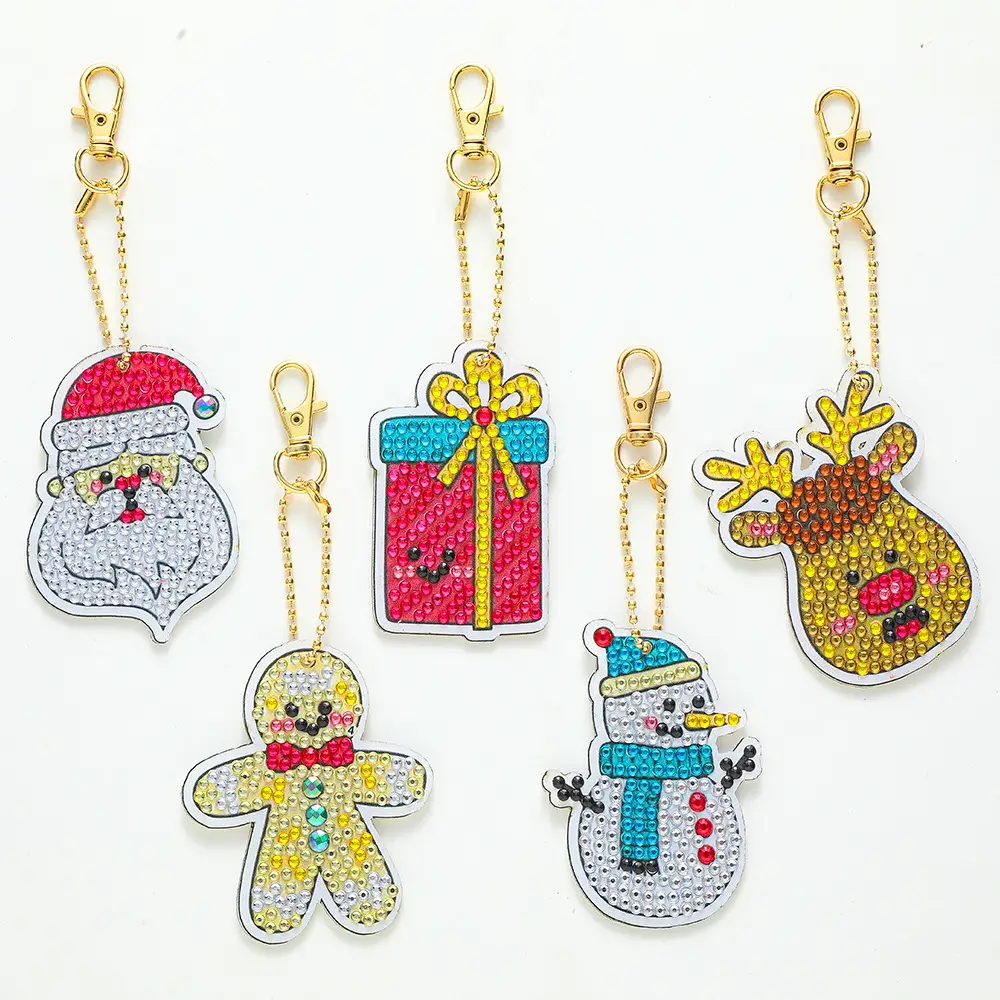 Diamond Embroidered Animal Keychain Set for Girls - Image 21