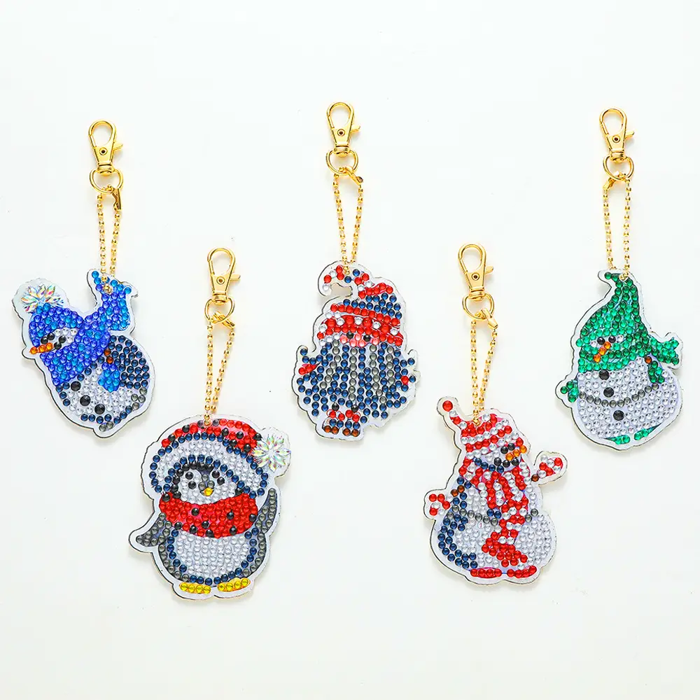 Diamond Embroidered Animal Keychain Set for Girls - Image 22