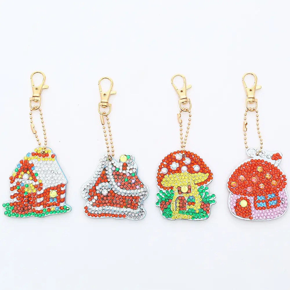 Diamond Embroidered Animal Keychain Set for Girls - Image 7