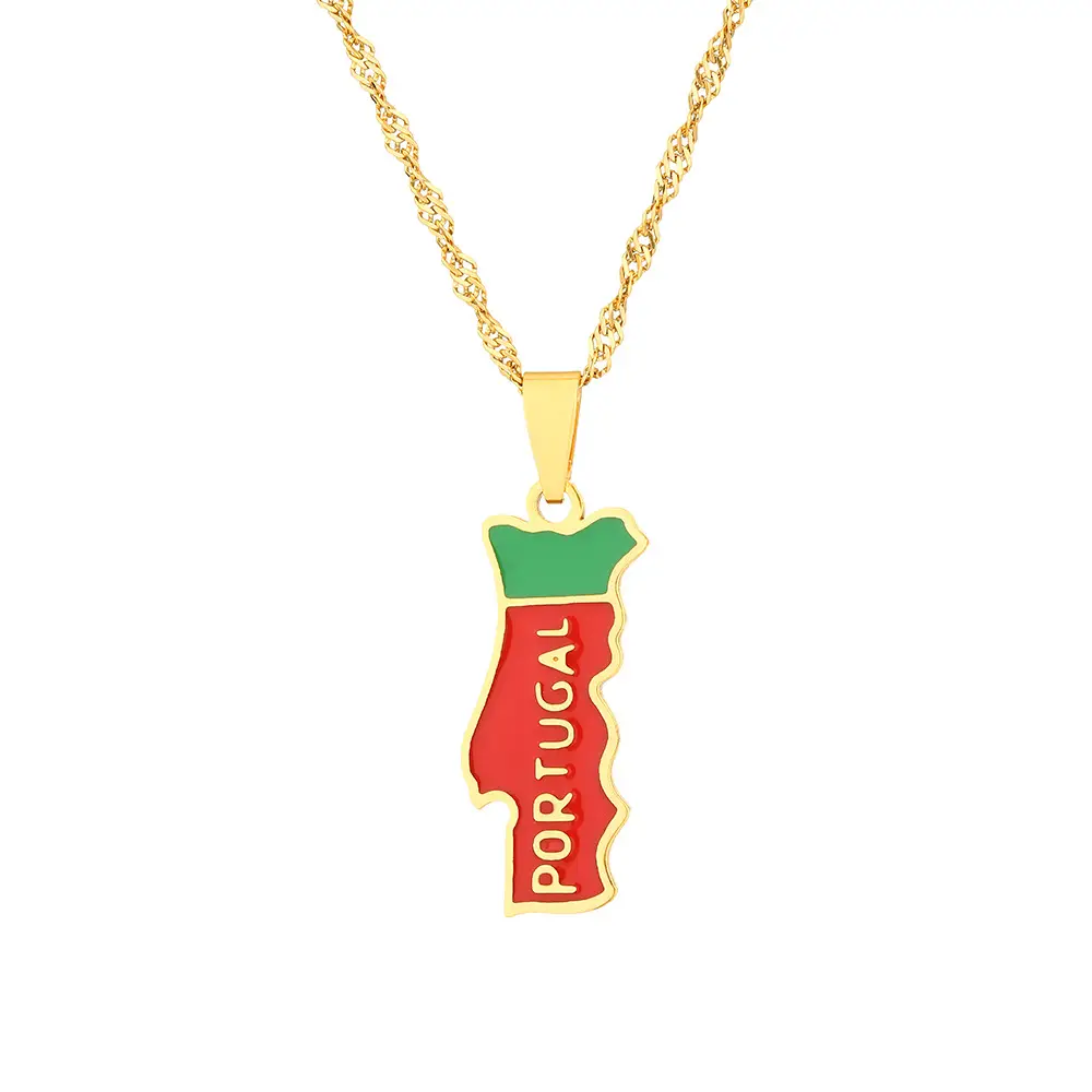 Stainless Steel Portuguese Map Necklace for Women — feature 13