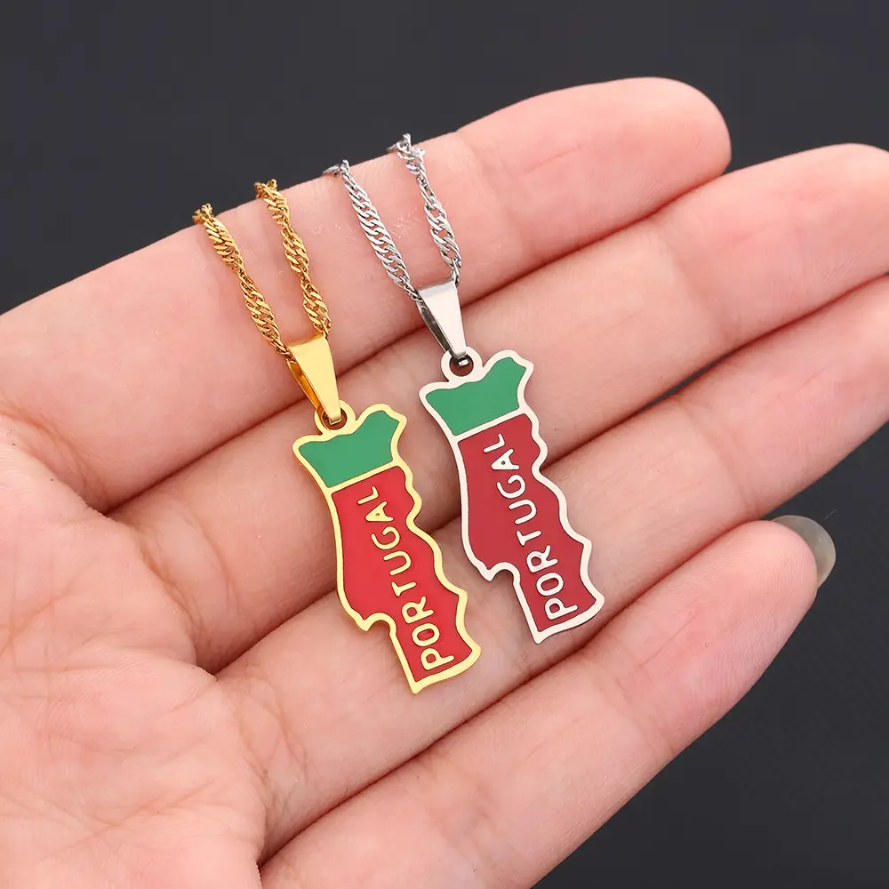 Stainless Steel Portuguese Map Necklace for Women — feature 6