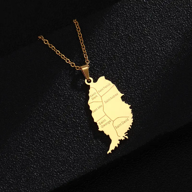 Golden Leaf Necklace with "BREATH" Design for Men Women - Image 3