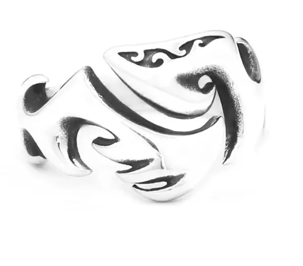 Lucifer Satan Men's Ring Stainless Steel European American Retro Distressed - Image 3