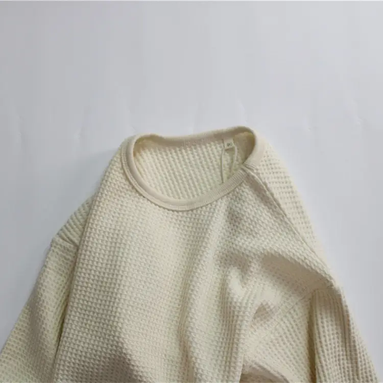 25 Spring Kids Waffle Cotton T-Shirt Bottom Set — feature 8