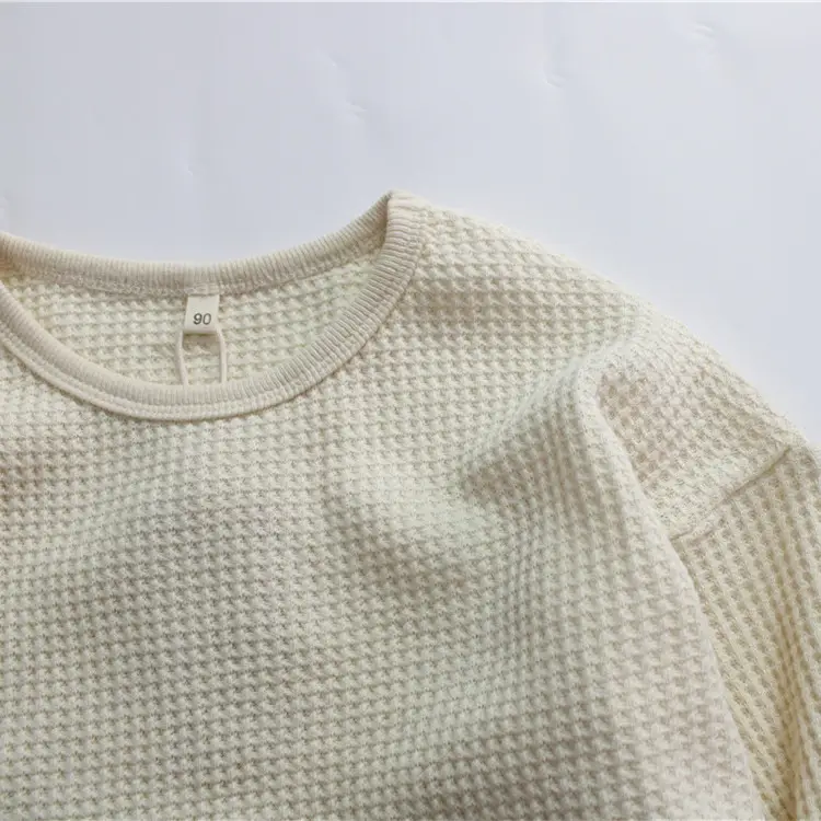 25 Spring Kids Waffle Cotton T-Shirt Bottom Set — feature 11