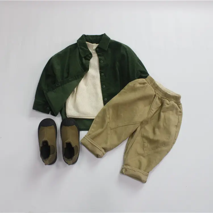 25 Spring Kids Waffle Cotton T-Shirt Bottom Set — feature 6