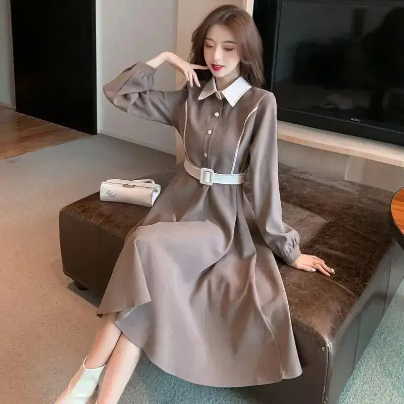 Women's Light Luxury Coat Dress Autumn Winter 2022 - Image 3