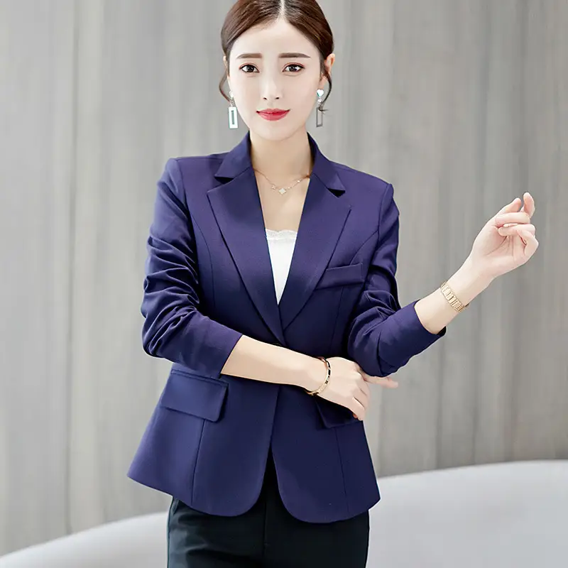 Women Korean-style Slim Fit Suit Maroon 2025 - Image 3