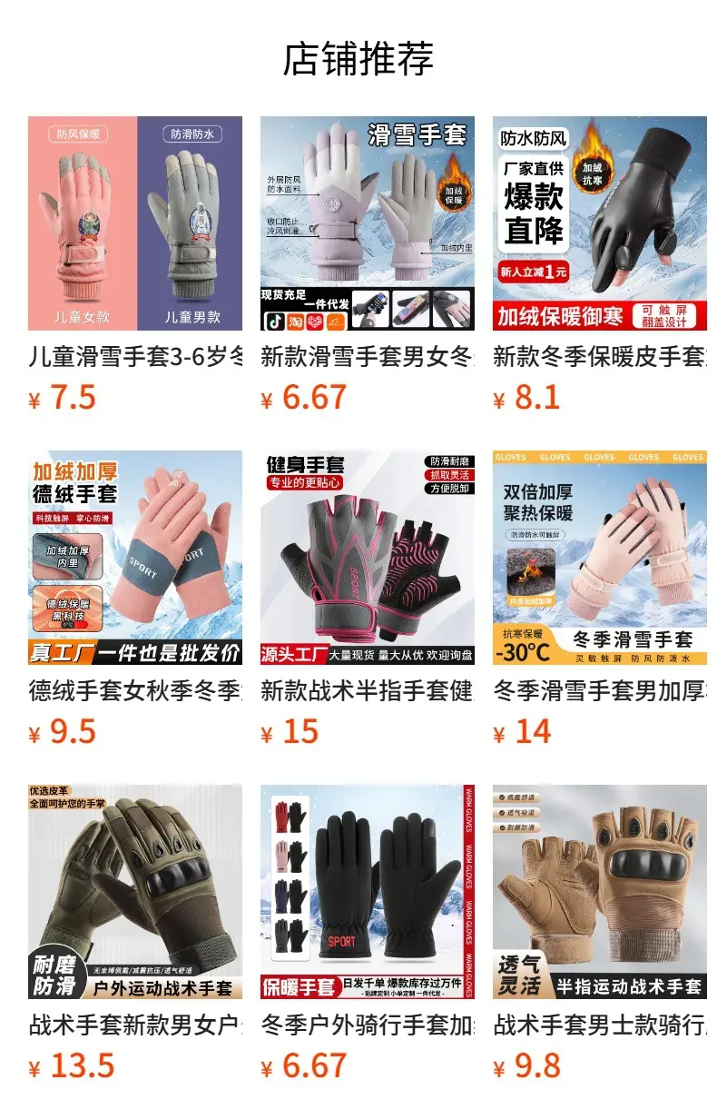 Cross-Border Warm Gloves for Men Women Fleece Lined Winter Coldproof — feature 1