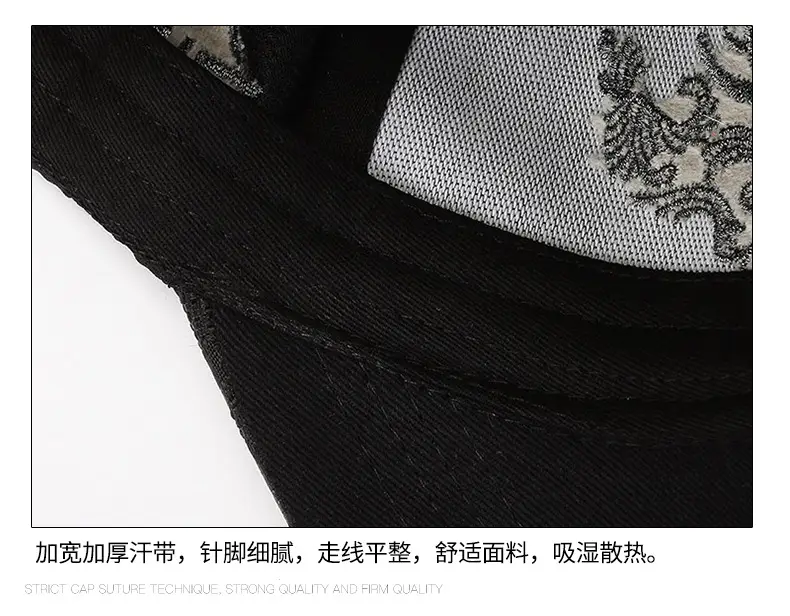 Women Korean Style Deer Head Embroidered Baseball Cap Black — feature 12