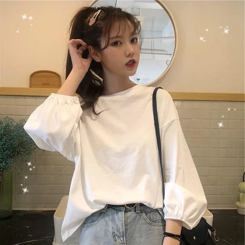 2025 Korean Style Loose Sleeve T-Shirt Women