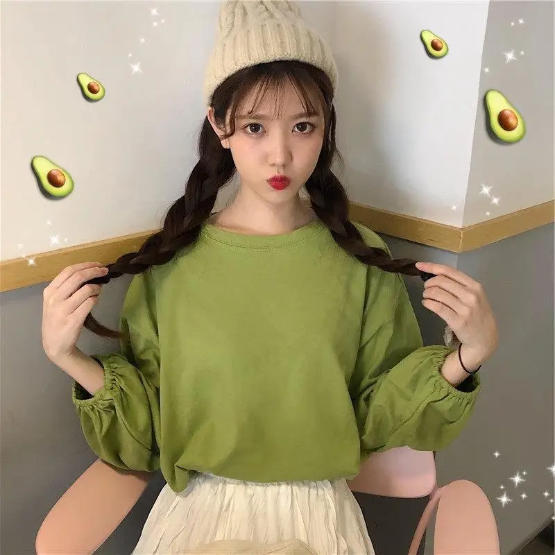 2025 Korean Style Loose Sleeve T-Shirt Women
