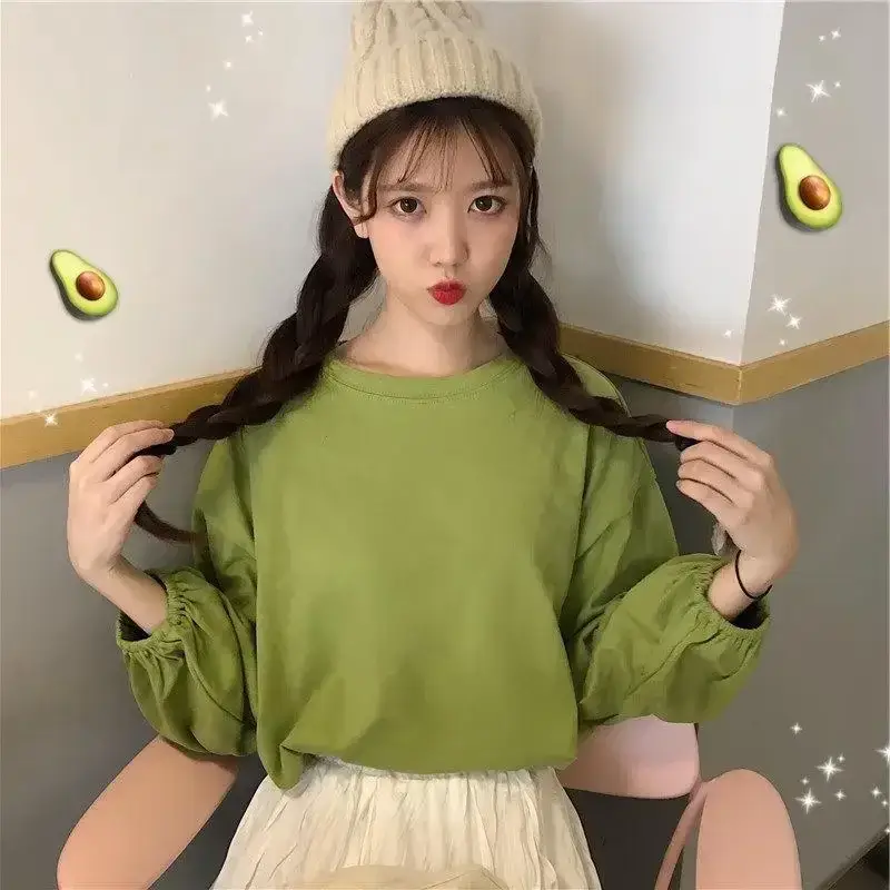2025 Korean Style Loose Sleeve T-Shirt Women