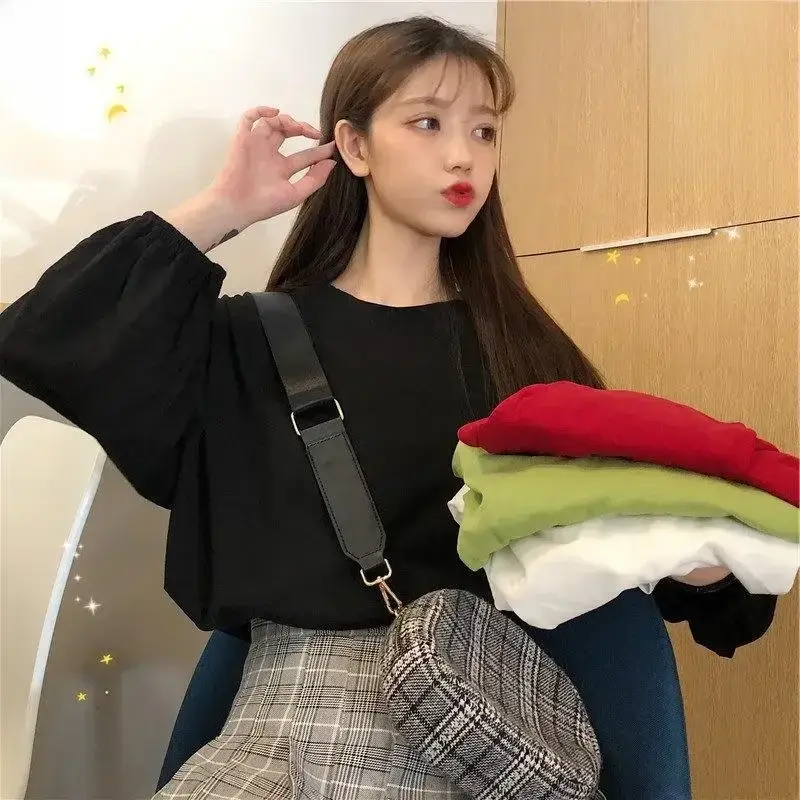 2025 Korean Style Loose Sleeve T-Shirt Women