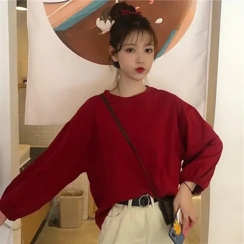 2025 Korean Style Loose Sleeve T-Shirt Women