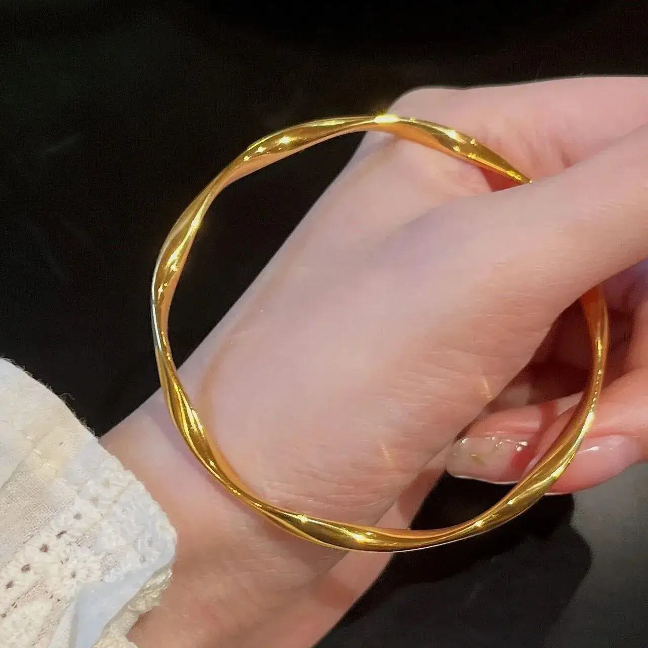 Mobius Copper Gold Plated Bracelet for Women - Image 3