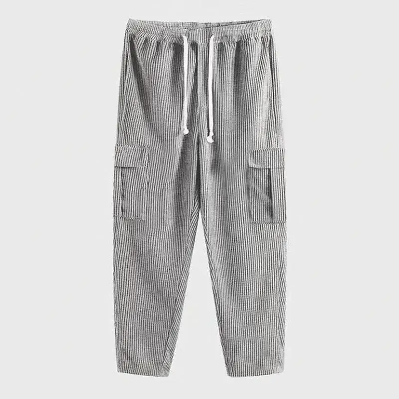 Men's 2025 Corduroy Loose Fit Pants Olive Green - Image 3