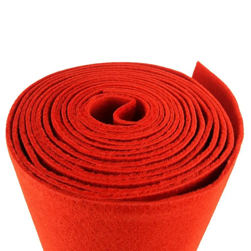 Red Long-Lasting Brushed Carpet for Office & Wedding Use - Image 26