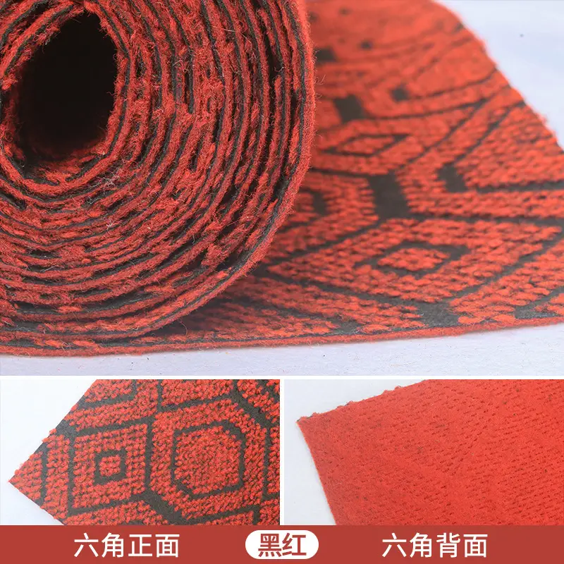 Red Long-Lasting Brushed Carpet for Office & Wedding Use - Image 10