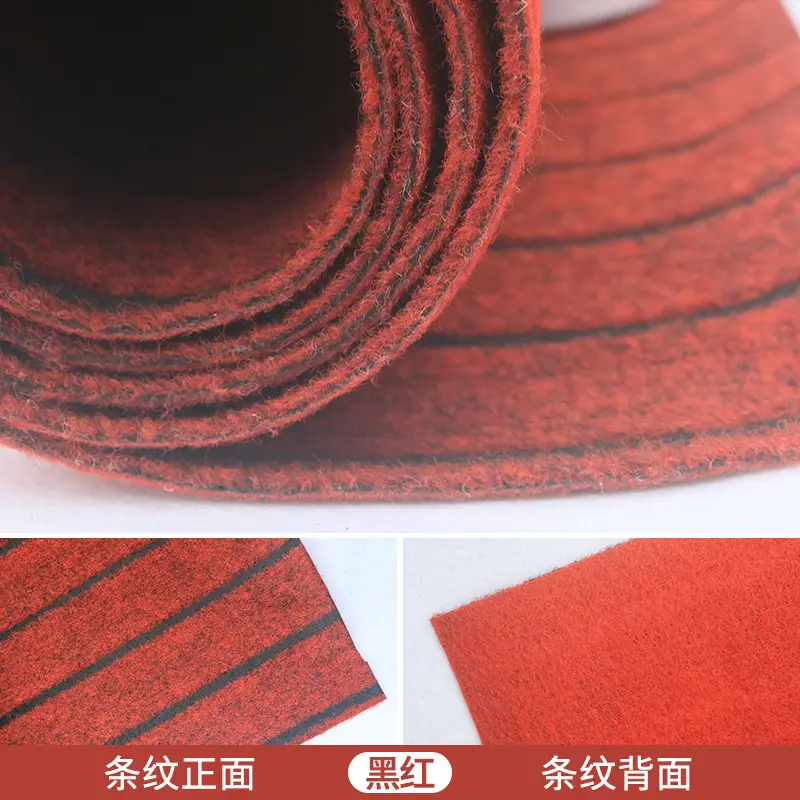 Red Long-Lasting Brushed Carpet for Office & Wedding Use - Image 13