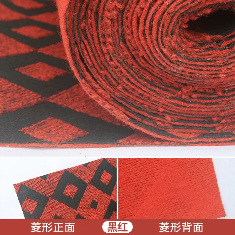 Red Long-Lasting Brushed Carpet for Office & Wedding Use - Image 16