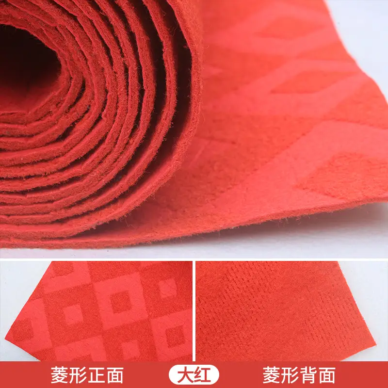 Red Long-Lasting Brushed Carpet for Office & Wedding Use - Image 17