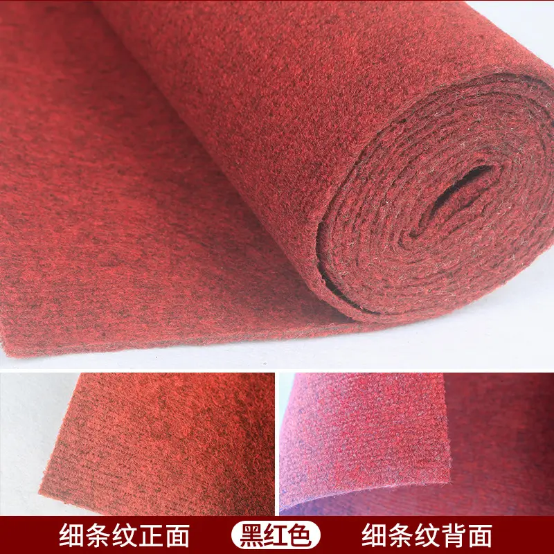 Red Long-Lasting Brushed Carpet for Office & Wedding Use - Image 21