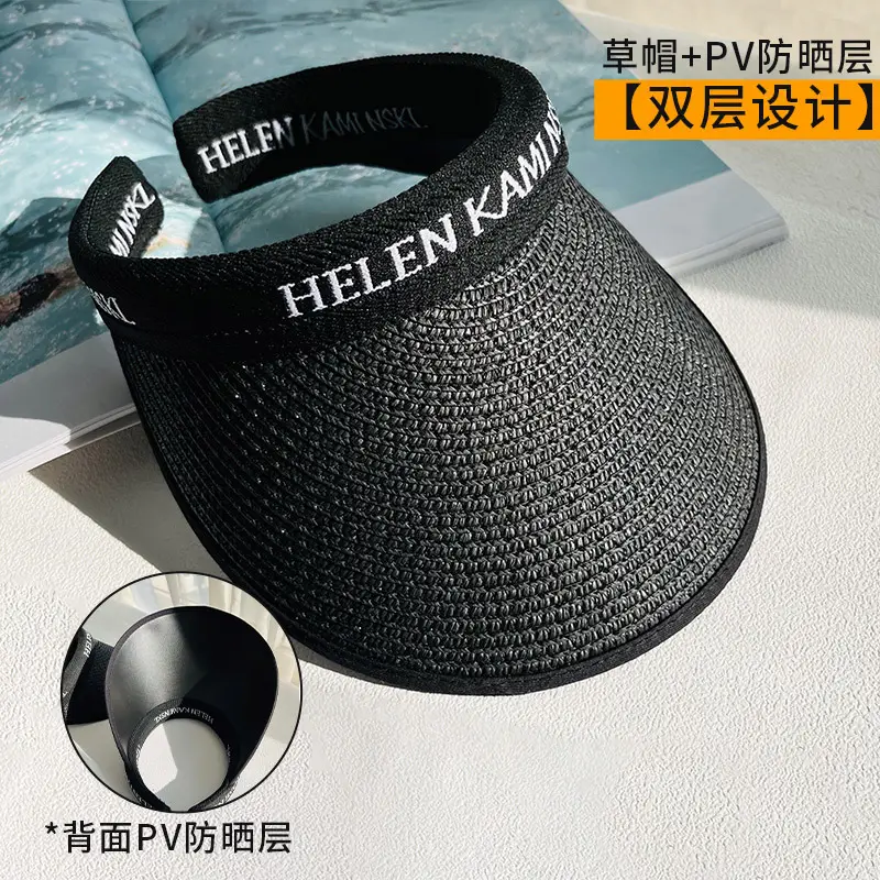 Women UV Protection Hat Straw with Large Brim - Image 2