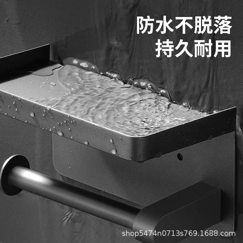 Black 304 Stainless Steel Tissue Roll Holder for Bathroom - Image 18