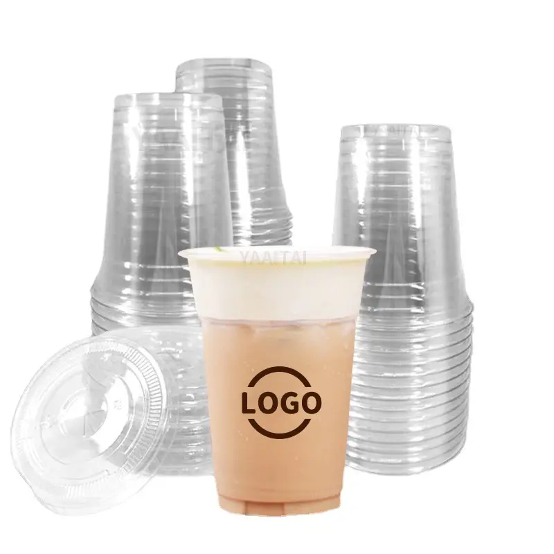 Pet Plastic Coffee Cup with 3 Types of Caps - Image 7