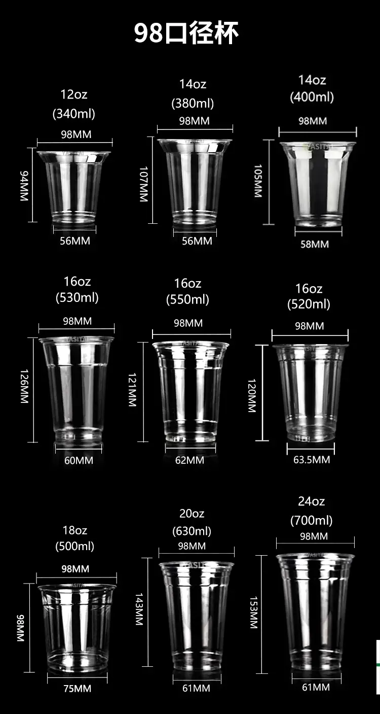 Pet Plastic Coffee Cup with 3 Types of Caps — feature 8