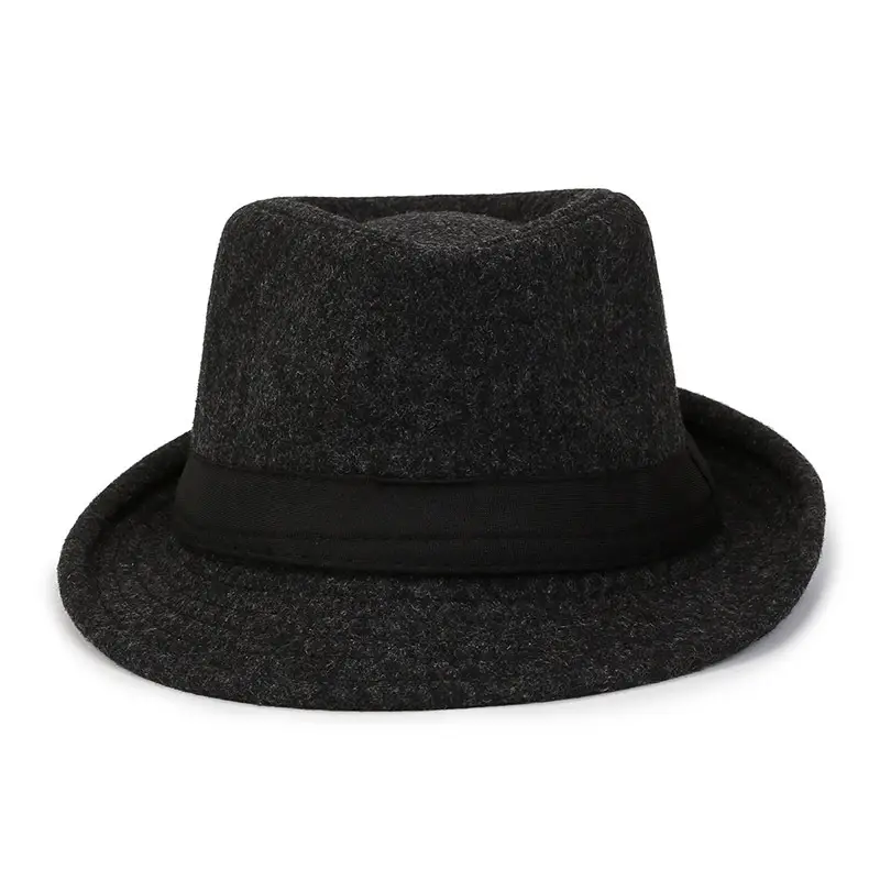 Black Woolen Men's Hat Winter Warm Wholesale - Image 5