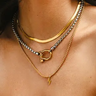 Titanium Steel Snake Bone Necklace for Women — feature 6