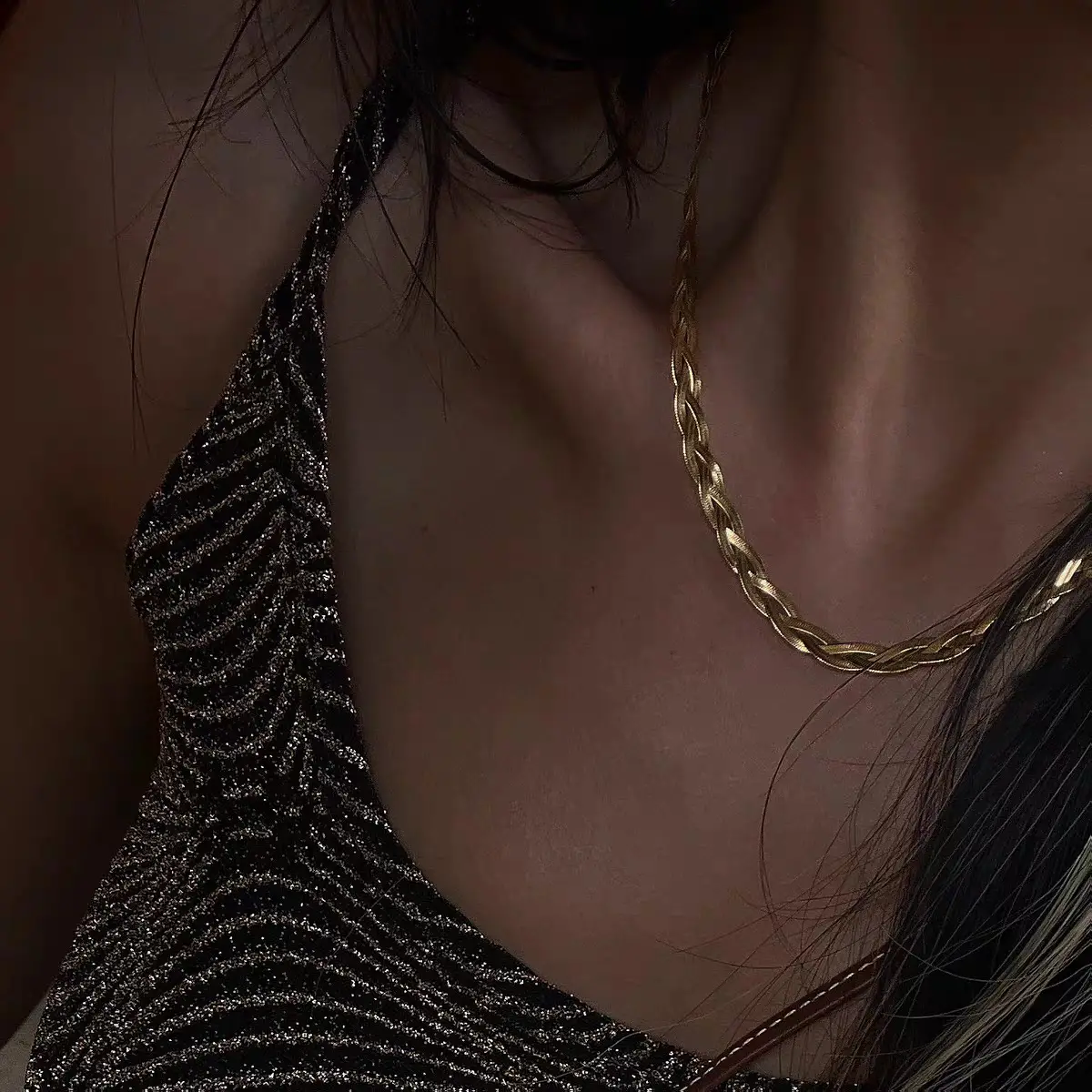 Titanium Steel Snake Bone Necklace for Women - Image 18