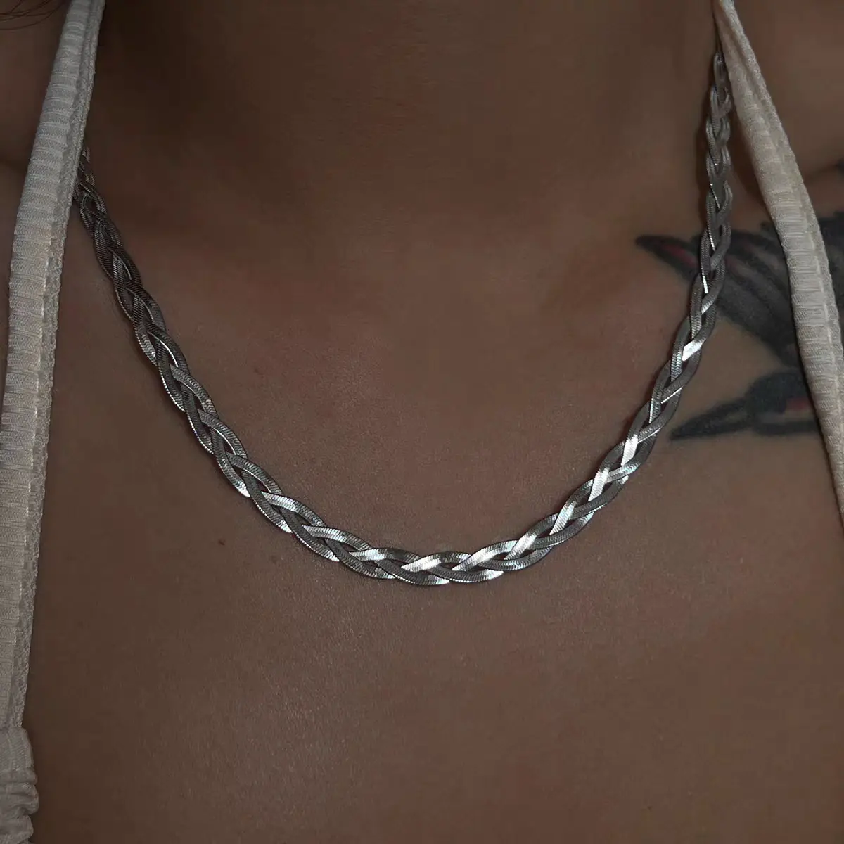 Titanium Steel Snake Bone Necklace for Women - Image 19